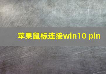 苹果鼠标连接win10 pin